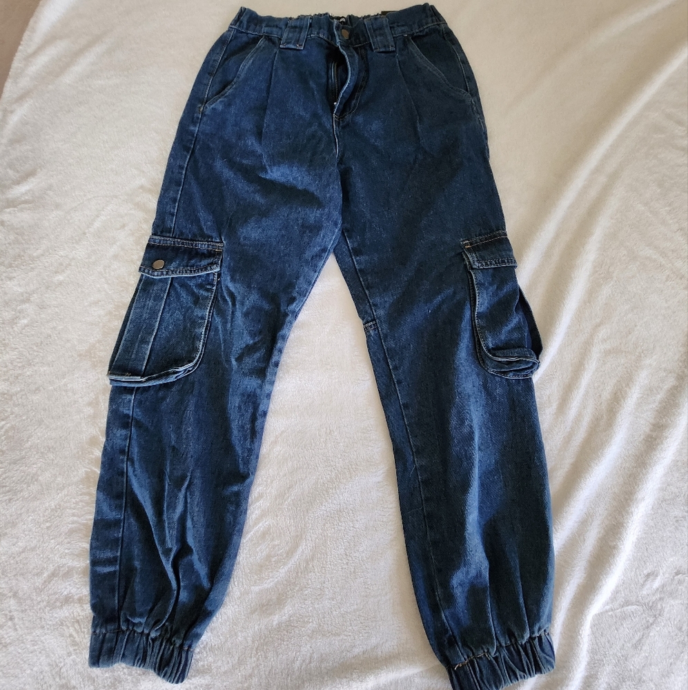 Cargo denim pants size M